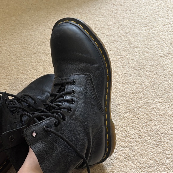 Dr. Martens 1460 Pascal Virginia leather boots in black womens size 10 - Picture 12 of 13
